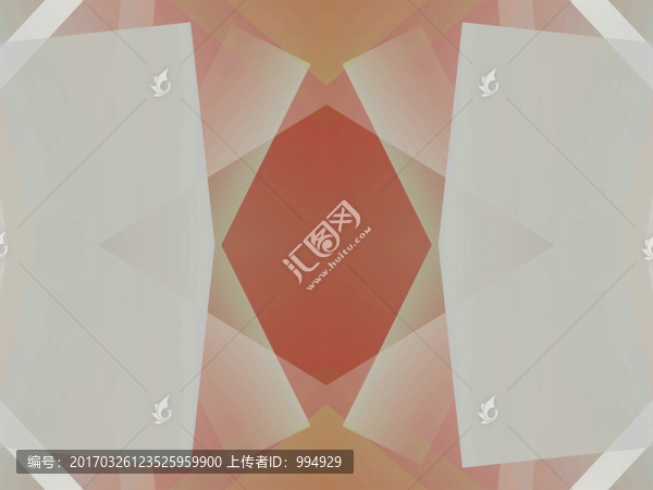 紅色立體幾何抽象拼接面電腦圖案