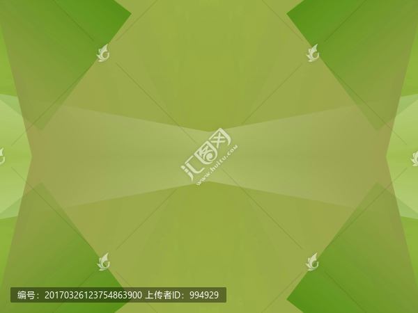 綠色立體幾何抽象拼接電腦圖案