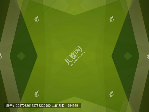 綠色立體幾何抽象拼接電腦圖案
