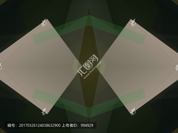 黑色立體幾何拼接抽象電腦圖案