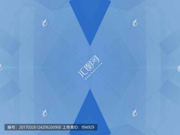 藍(lán)色立體幾何抽象拼接高清電腦畫