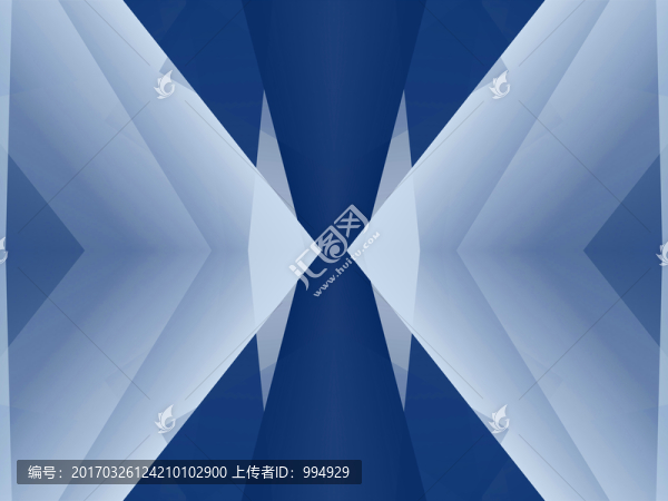 藍(lán)色立體幾何抽象拼接高清電腦畫