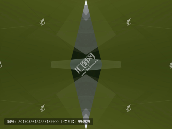綠色幾何抽象立體拼接電腦圖案