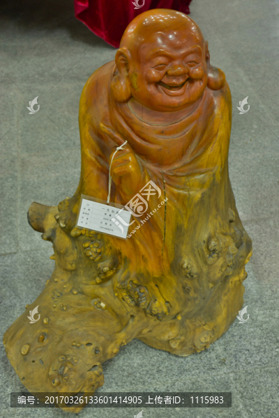 彌勒佛黃檀木雕