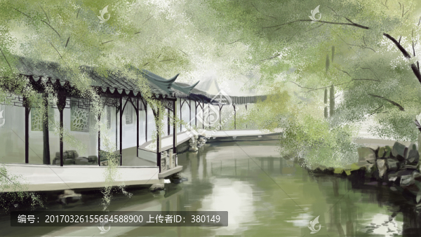 園林插畫