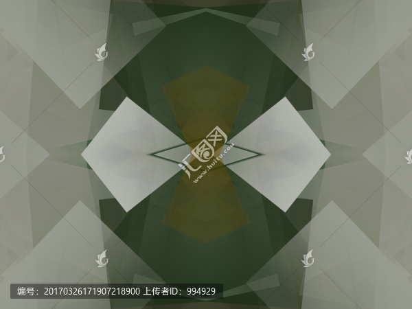 黑色立體幾何拼接抽象電腦圖案