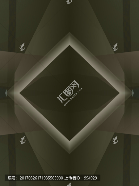 黑色立體幾何拼接抽象高清電腦畫