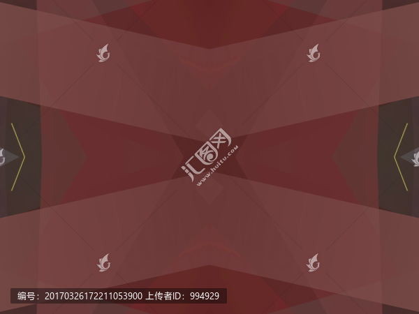 紅色幾何抽象拼接面立體電腦圖案