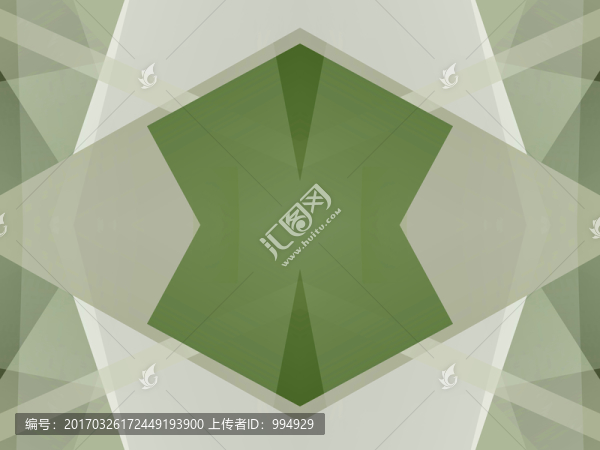 綠色幾何拼接抽象立體電腦圖案