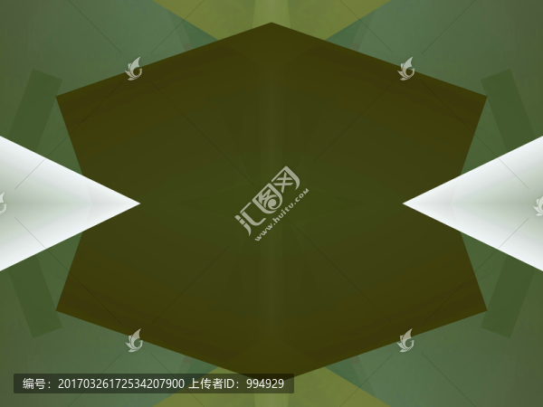 綠色幾何抽象立體高清電腦圖畫(huà)