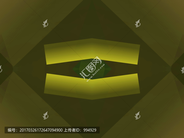 綠色幾何拼接立體抽象藝術(shù)圖案