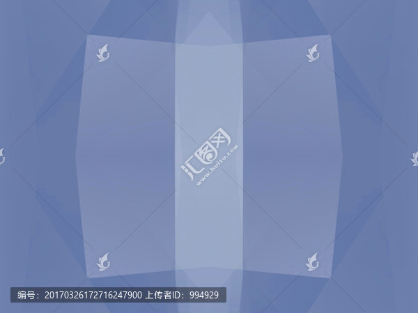藍(lán)色立體幾何抽象拼接高清電腦畫