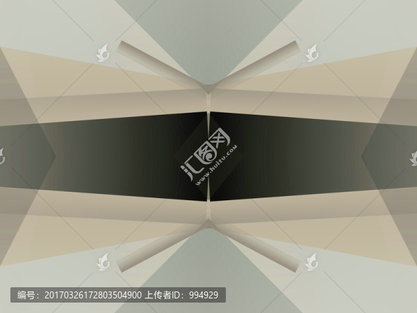 黑色幾何抽象立體拼接高清電腦畫