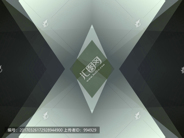 黑色立體幾何拼接抽象電腦畫高清