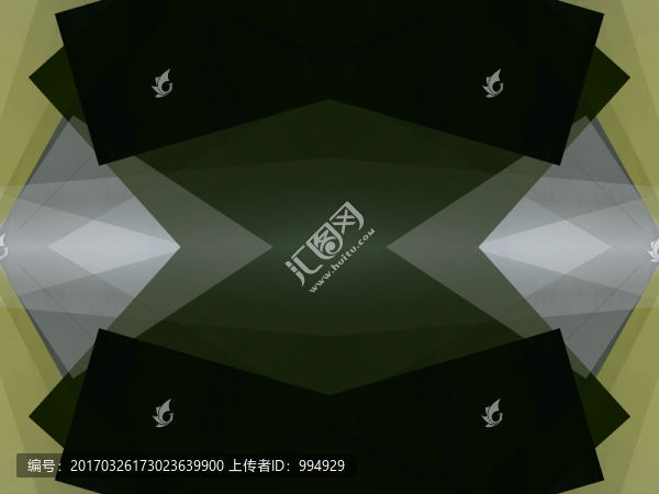 黑色立體幾何拼接抽象電腦畫高清