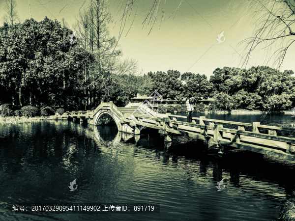 杭州老照片,斷橋