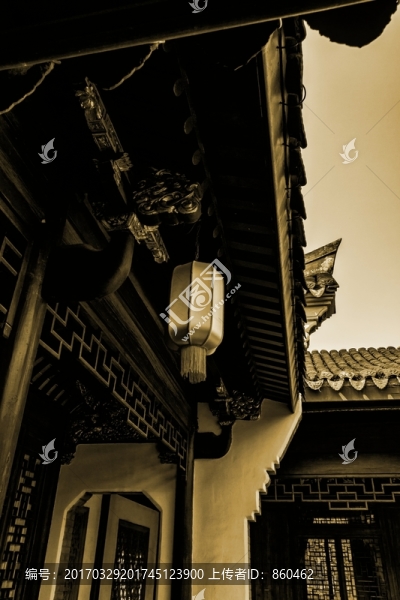 江南古建筑,舊式紅燈籠
