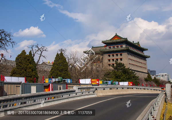 北京明城墻遺址公園,東便門角樓