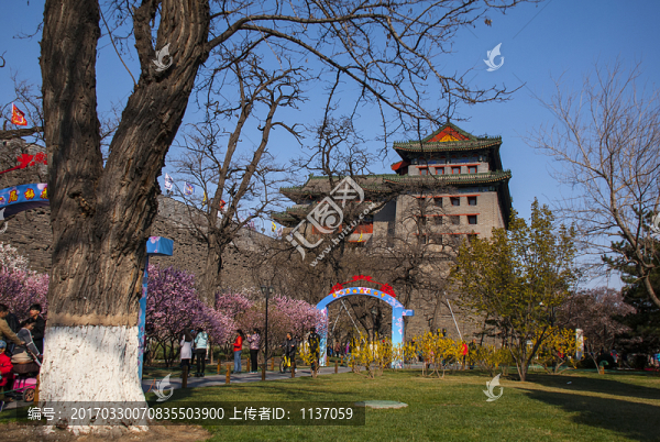 北京明城墻遺址公園,東便門角樓