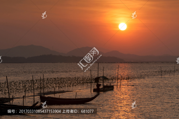 廣東惠州鹽洲島海島日落