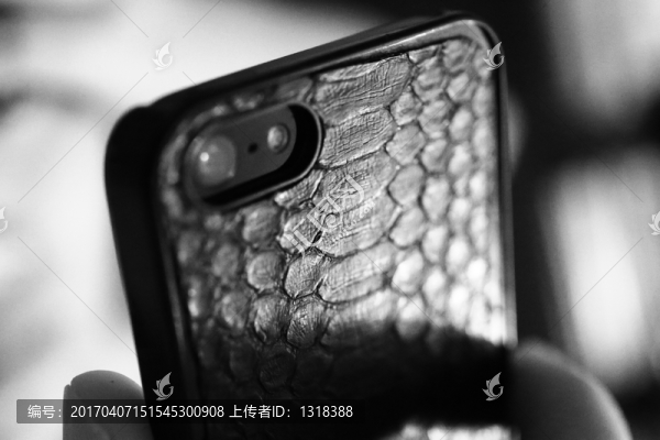 黑白蟒蛇皮手機殼細節(jié)質(zhì)感