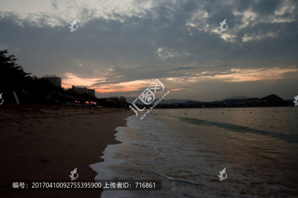 三亞大東海,海灘,晨曦