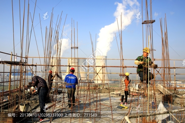 建筑工人樓房建設(shè)