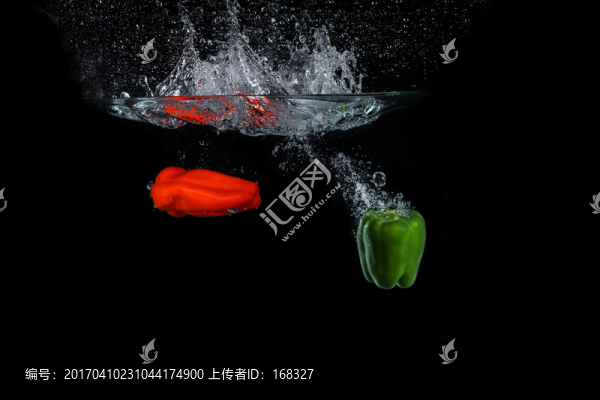 水中蔬菜高清圖