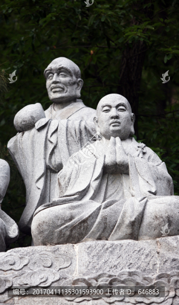 五百羅漢,和尚,雕塑,佛教