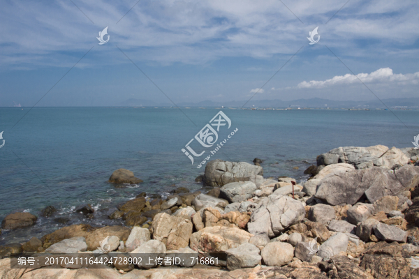 三亞西島牛王嶺,岸灘,礁石