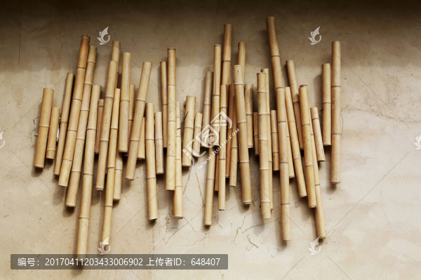 竹筒,裝飾,外墻,民居,民宅