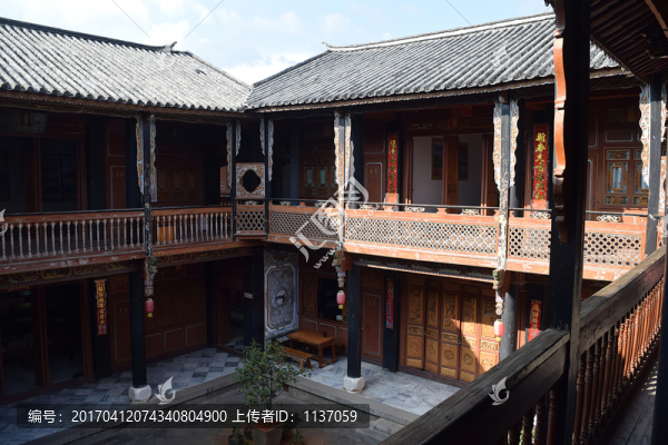 云南大理,喜洲嚴家民居