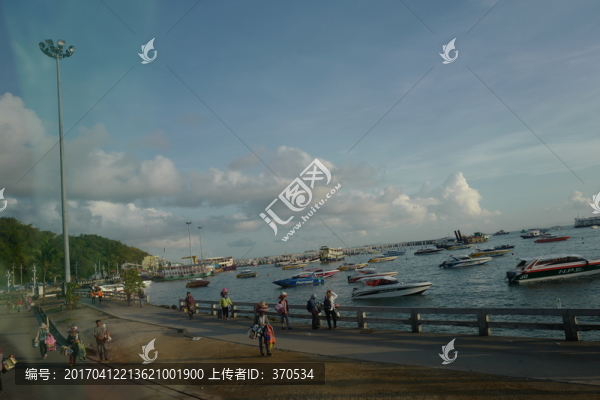 芭提雅,海邊,港口,泰國(guó),風(fēng)景