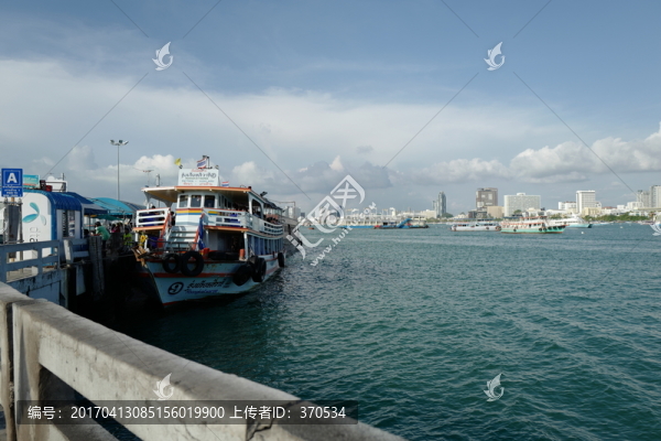 芭提雅,海邊,港口,泰國,風(fēng)景