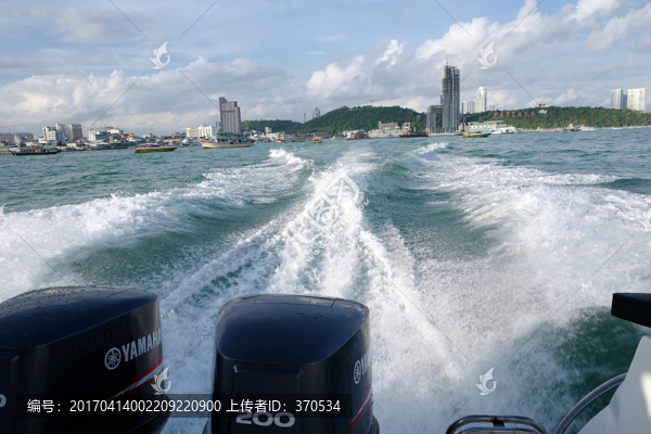 芭提雅,游艇,金沙島,海邊,藍