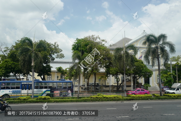 泰國,曼谷,街道,城市,建筑
