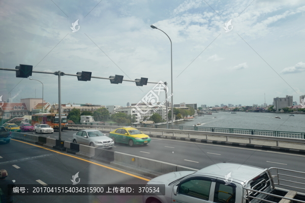泰國(guó),曼谷,城市,街道,道路
