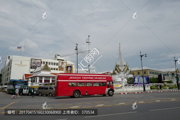 泰國,曼谷,大皇宮,圍墻,城市