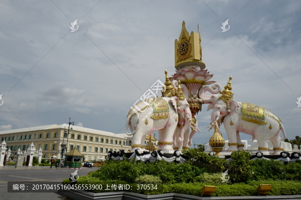 泰國,曼谷,大皇宮,圍墻,城市