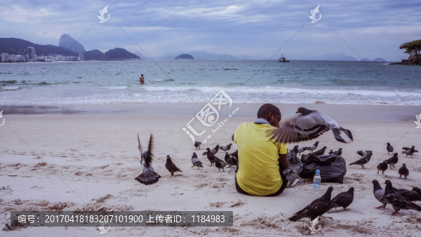 巴西里約哥巴卡班那海灘里約海灘