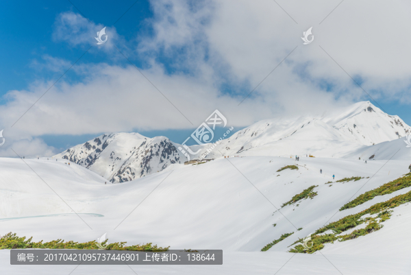 高清遠(yuǎn)望立山雪谷高山雪