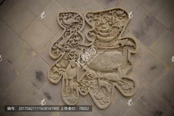 墻面雕刻祿字