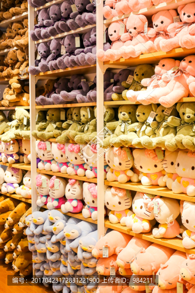 毛絨公仔,禮品店,公仔陳列