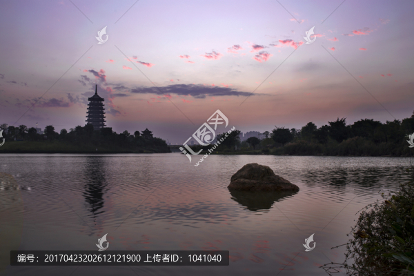 五象湖晚霞