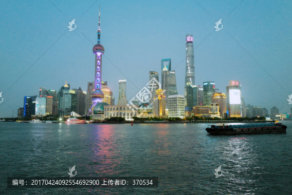 上海外灘,夜景,上海,上海市