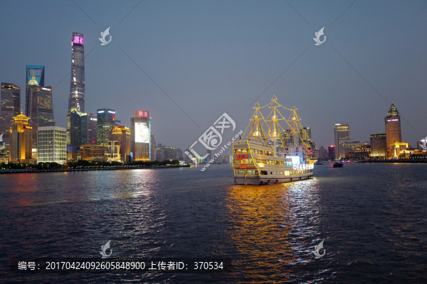 上海外灘,夜景,上海,上海市