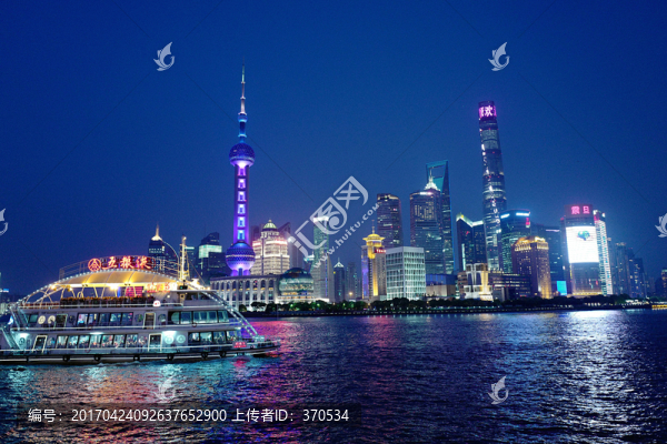 上海外灘,夜景,上海,上海市