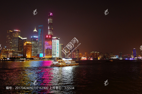 上海外灘,夜景,上海,上海市