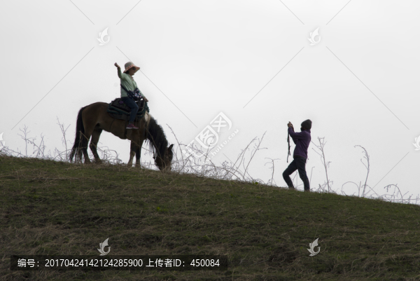 騎馬游客