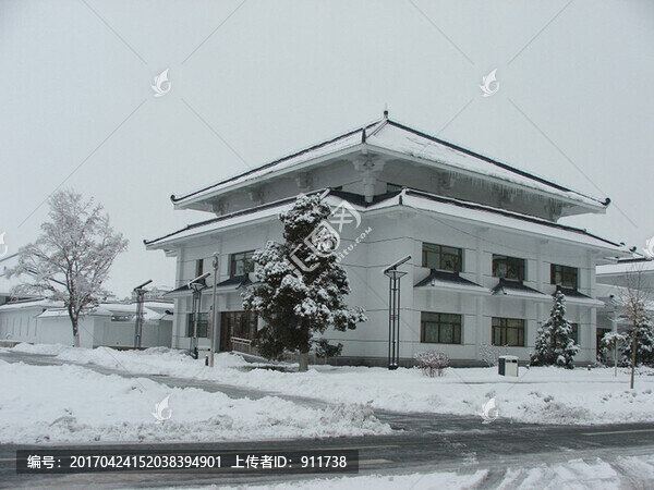 都市雪景
